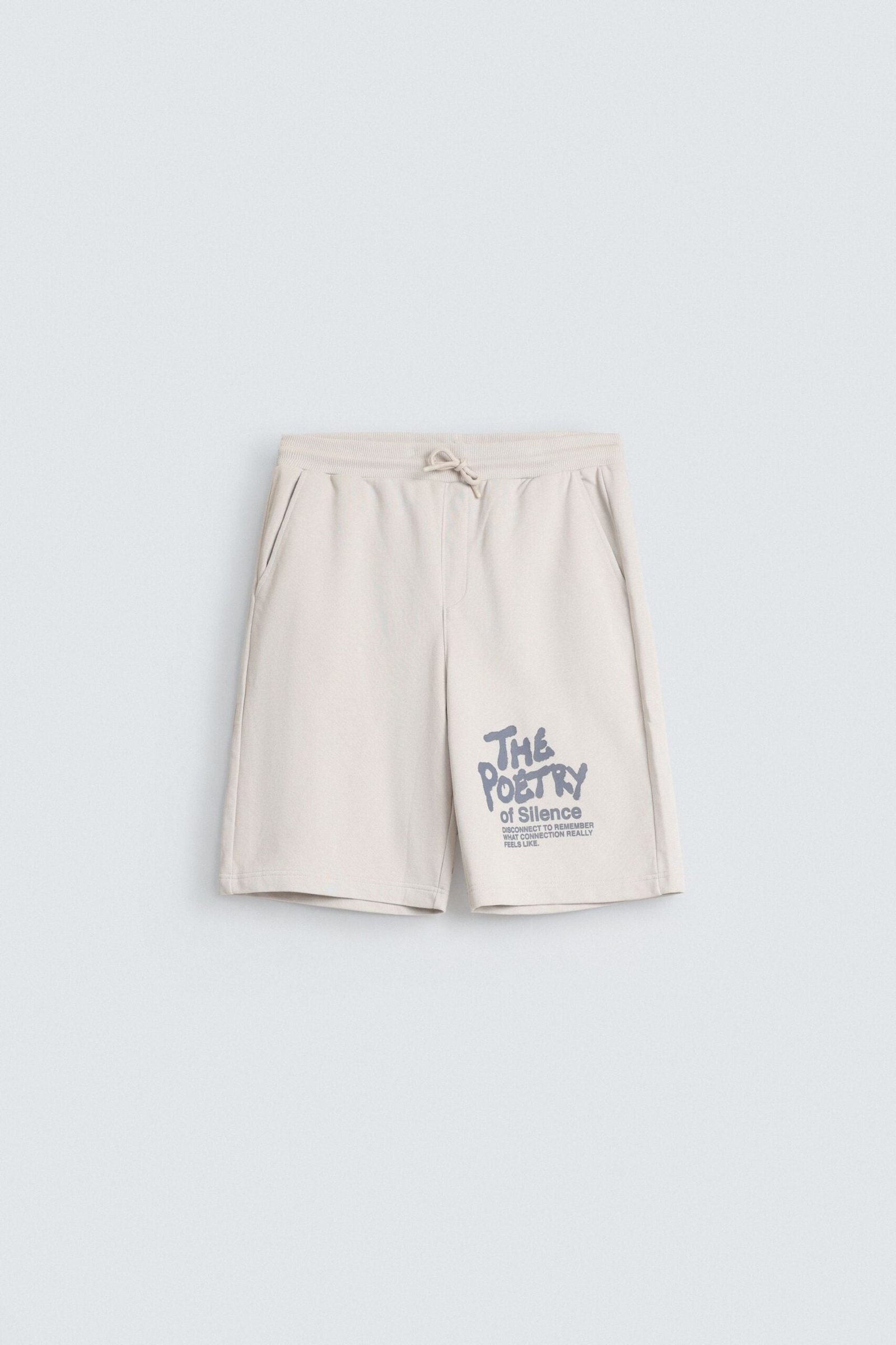 Slogan Print Shorts