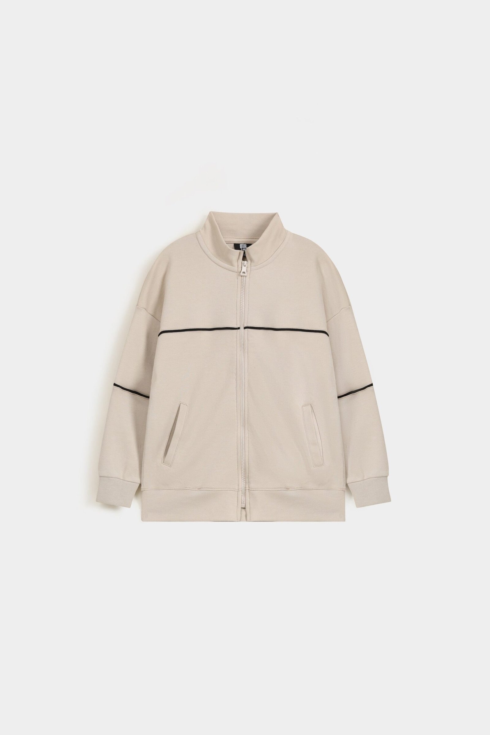 Mock Neck Activewear Zipper Sweatshirt