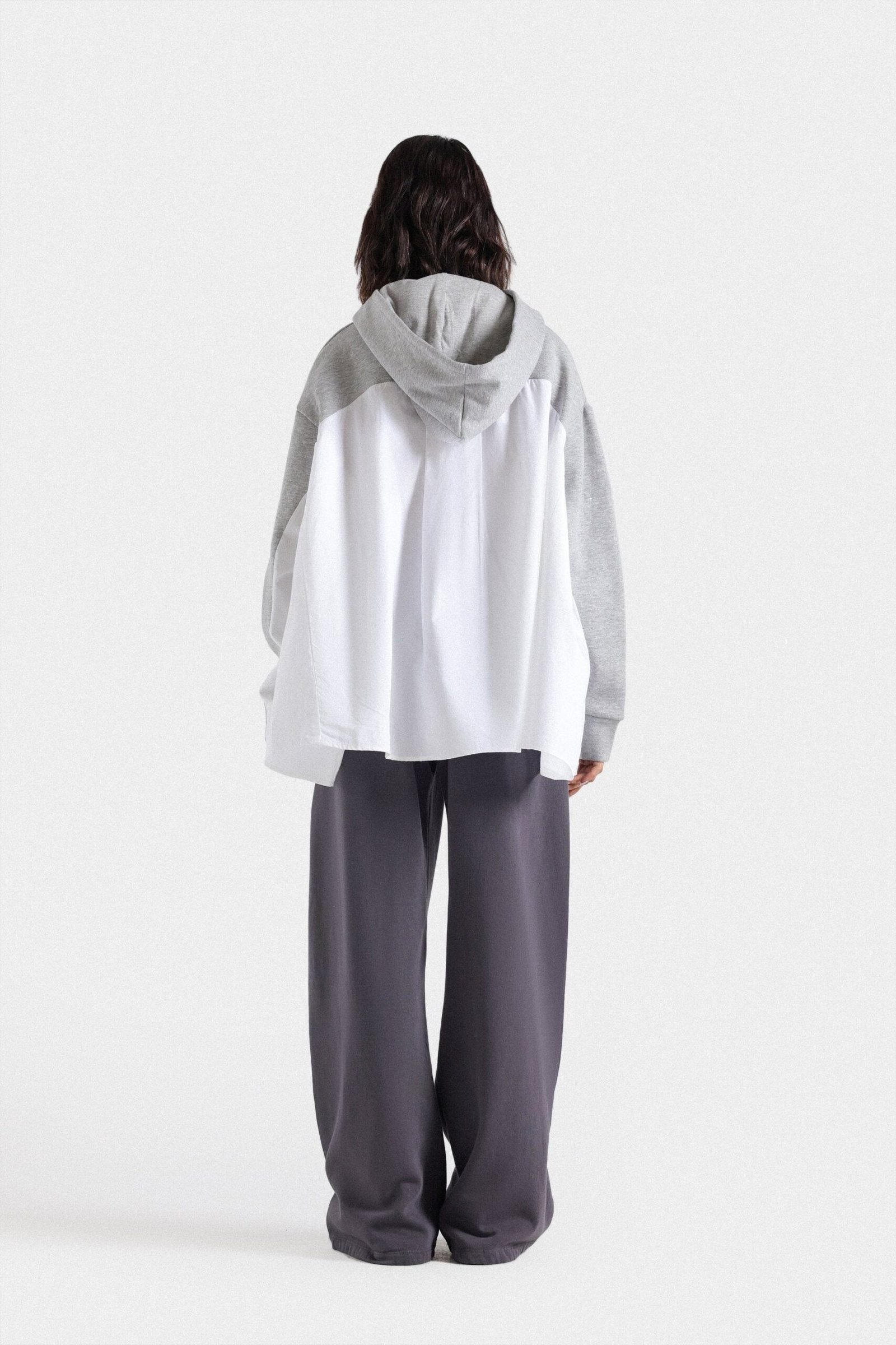 Hoodie With Woven Fabric - Image 3