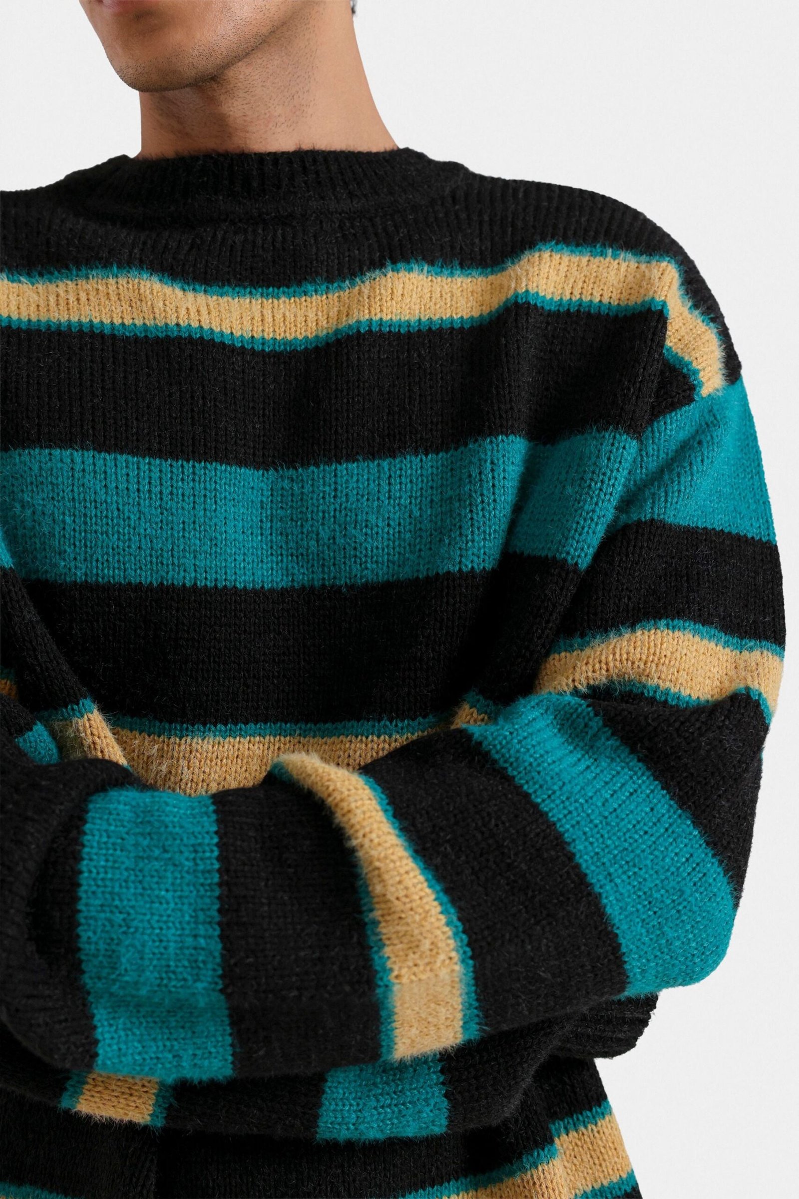 Knitted Striped Sweater - Image 2