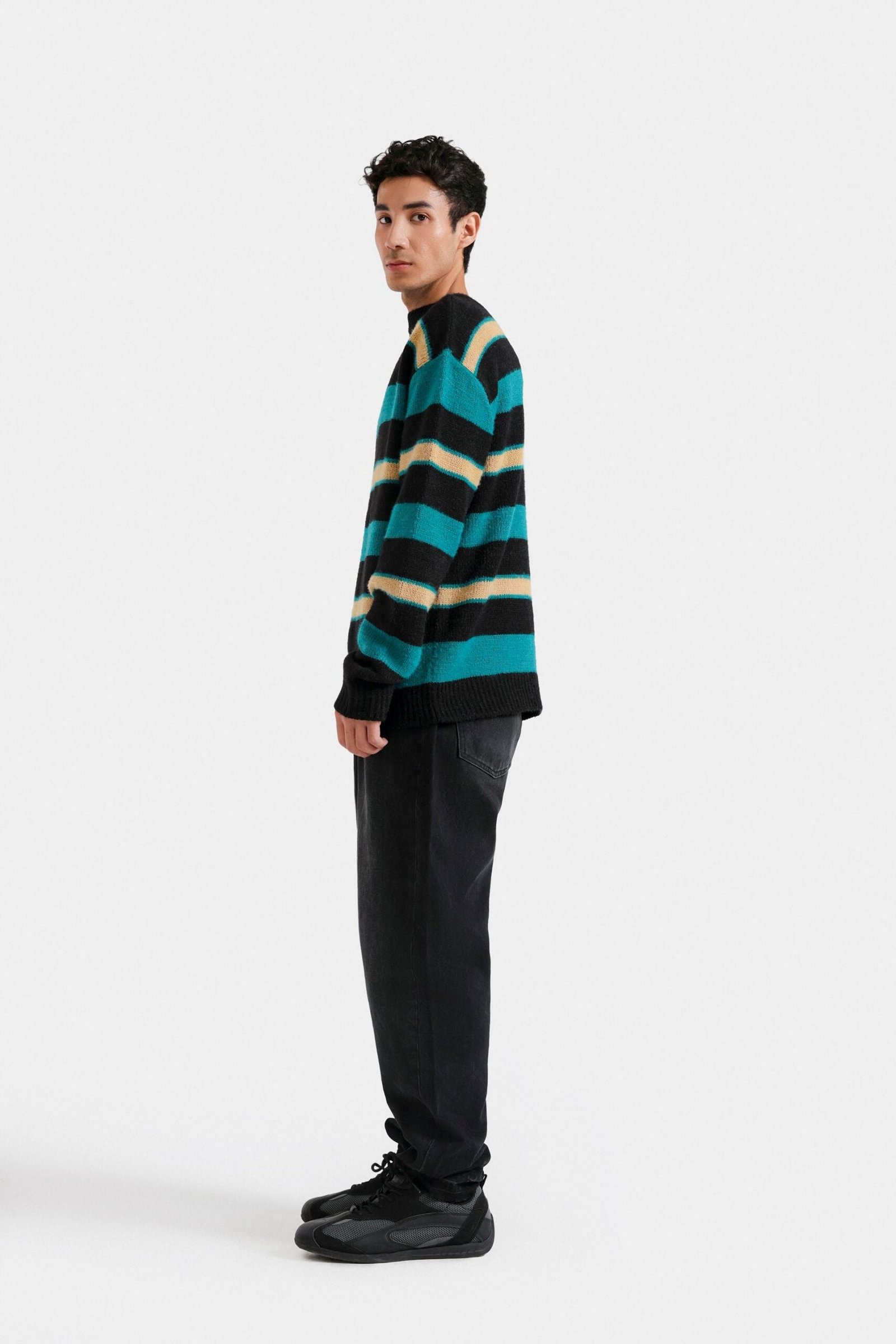 Knitted Striped Sweater - Image 3