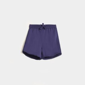 Knitted Shorts With Lace Detail