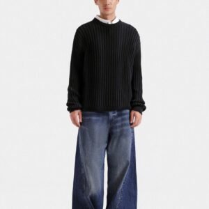 Crew Neck Ribbed Sweater