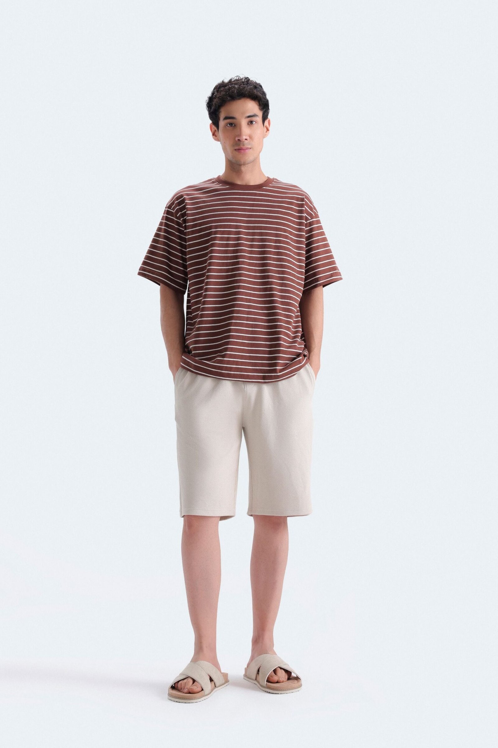 Textured Bermuda Shorts