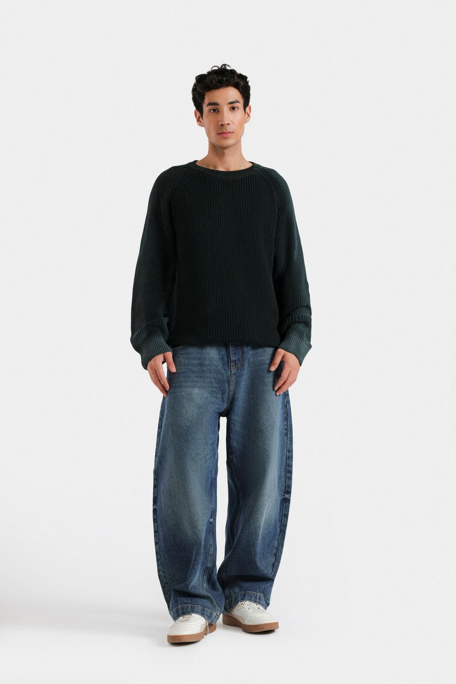 Spray Print Ribbed Sweater