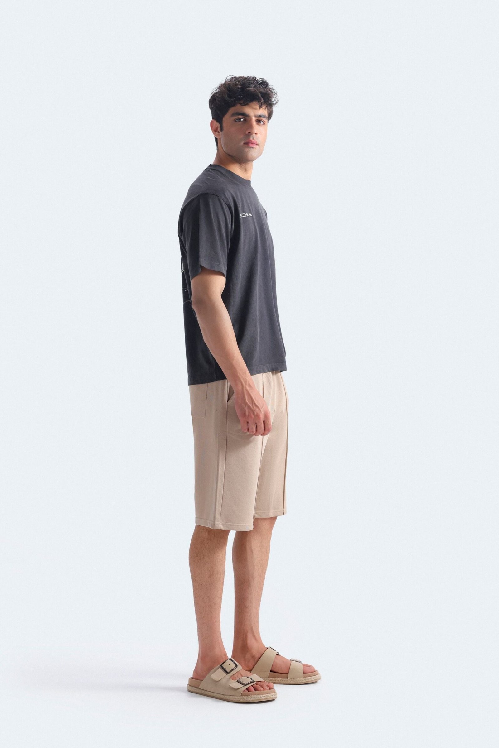 Terry Shorts With Front Seam - Image 9