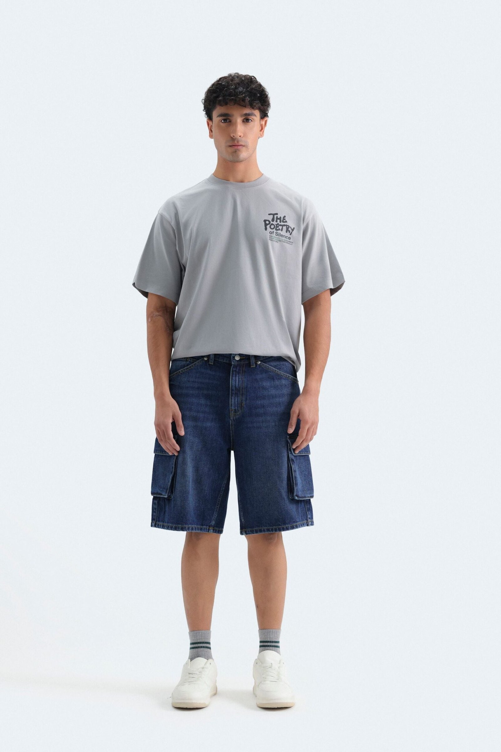 Denim Cargo Shorts