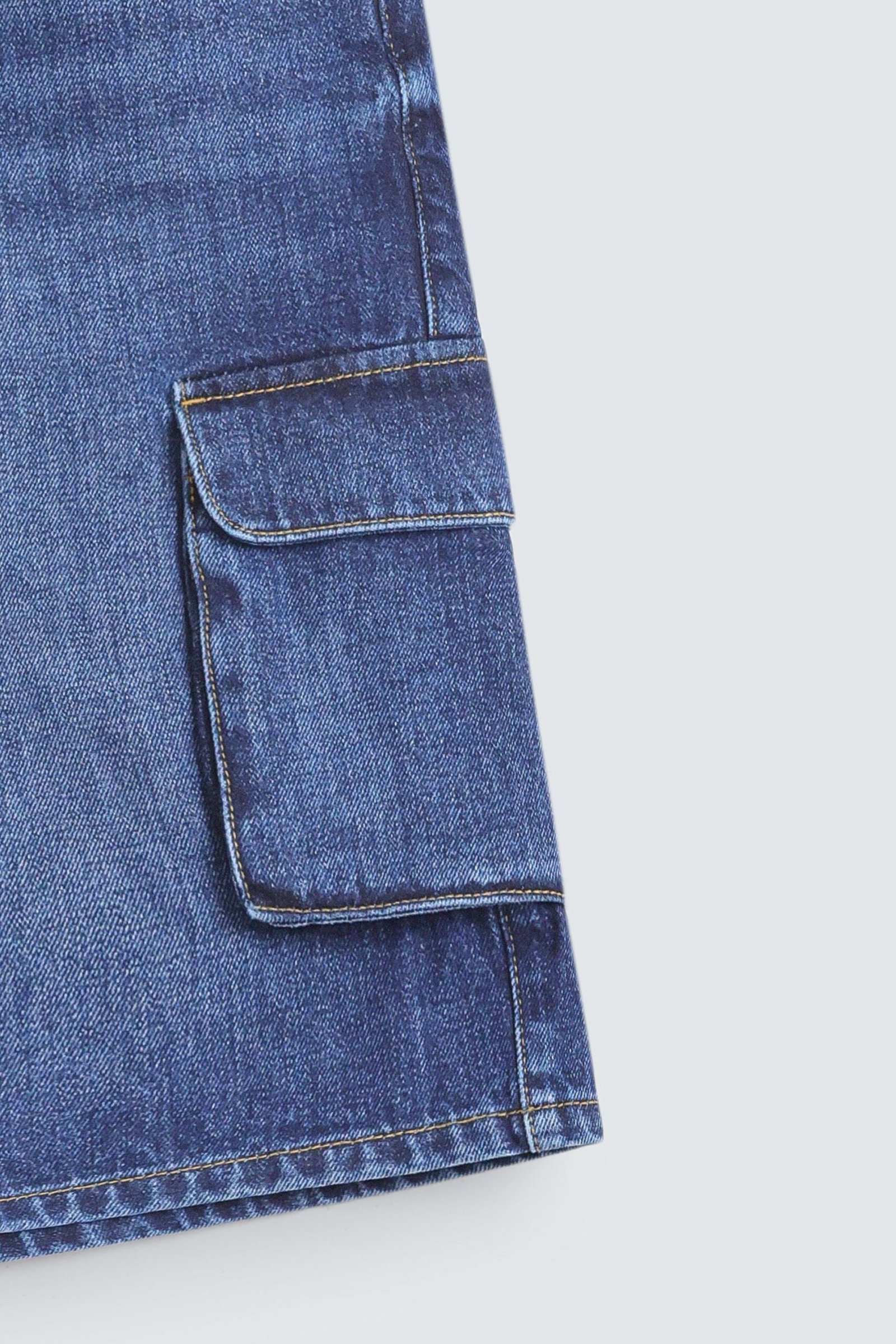 Denim Cargo Shorts - Image 7