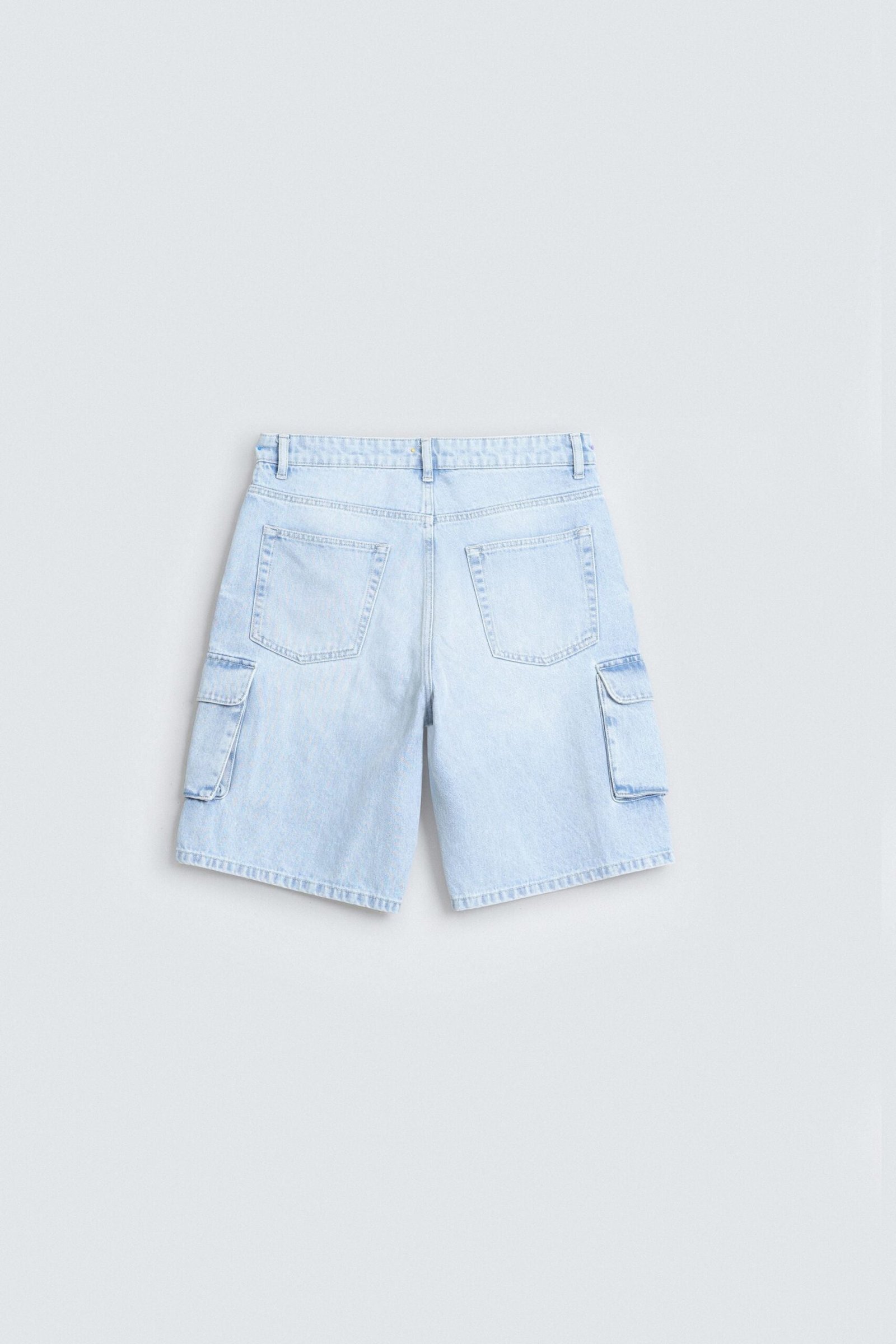 Denim Cargo Shorts - Image 17