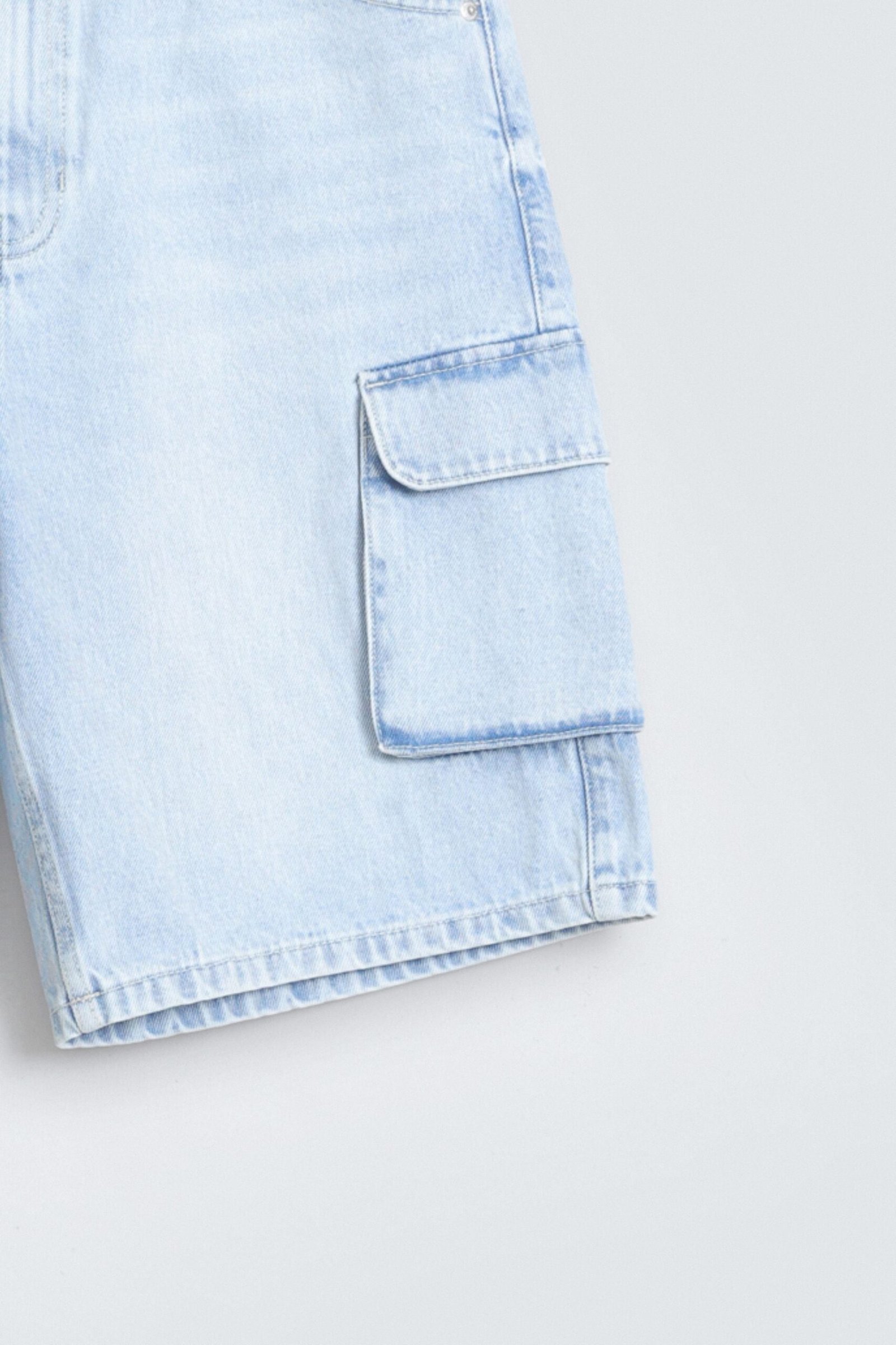 Denim Cargo Shorts - Image 16