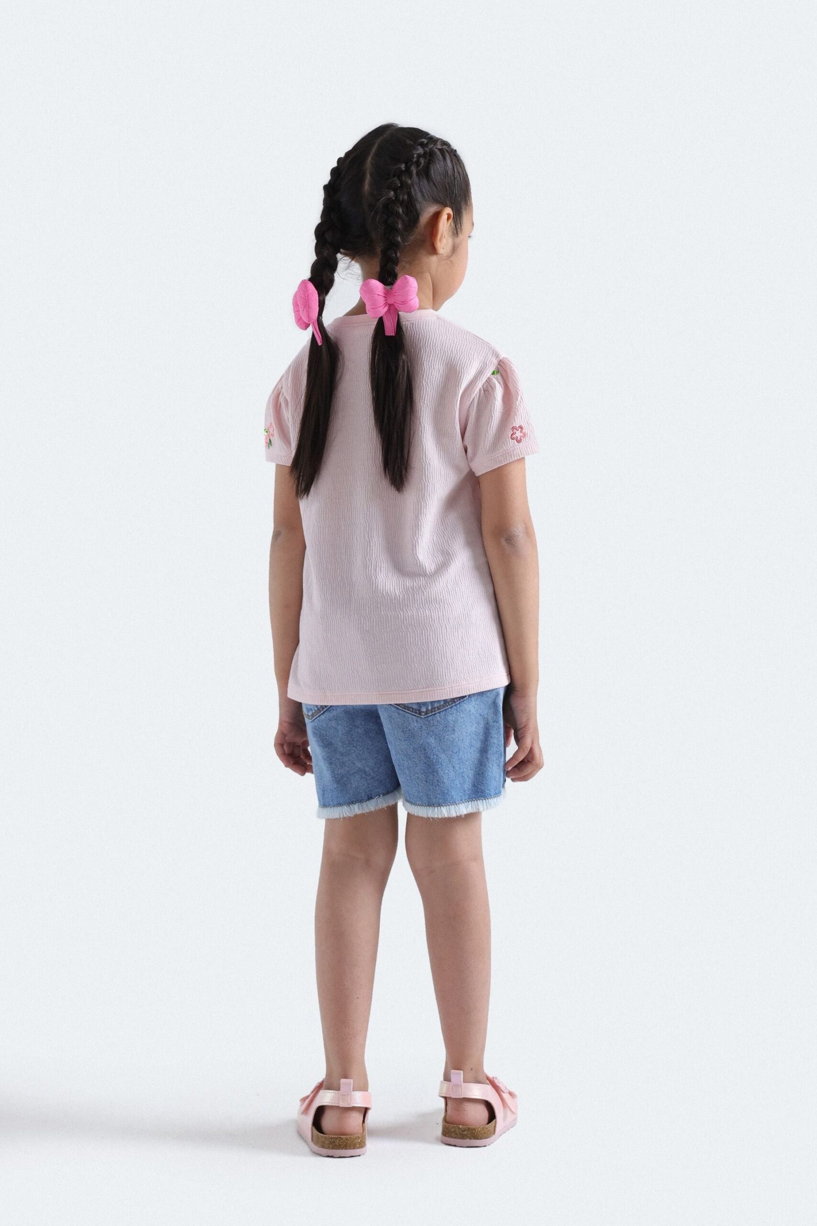 Embroidered Denim Shorts - Image 7