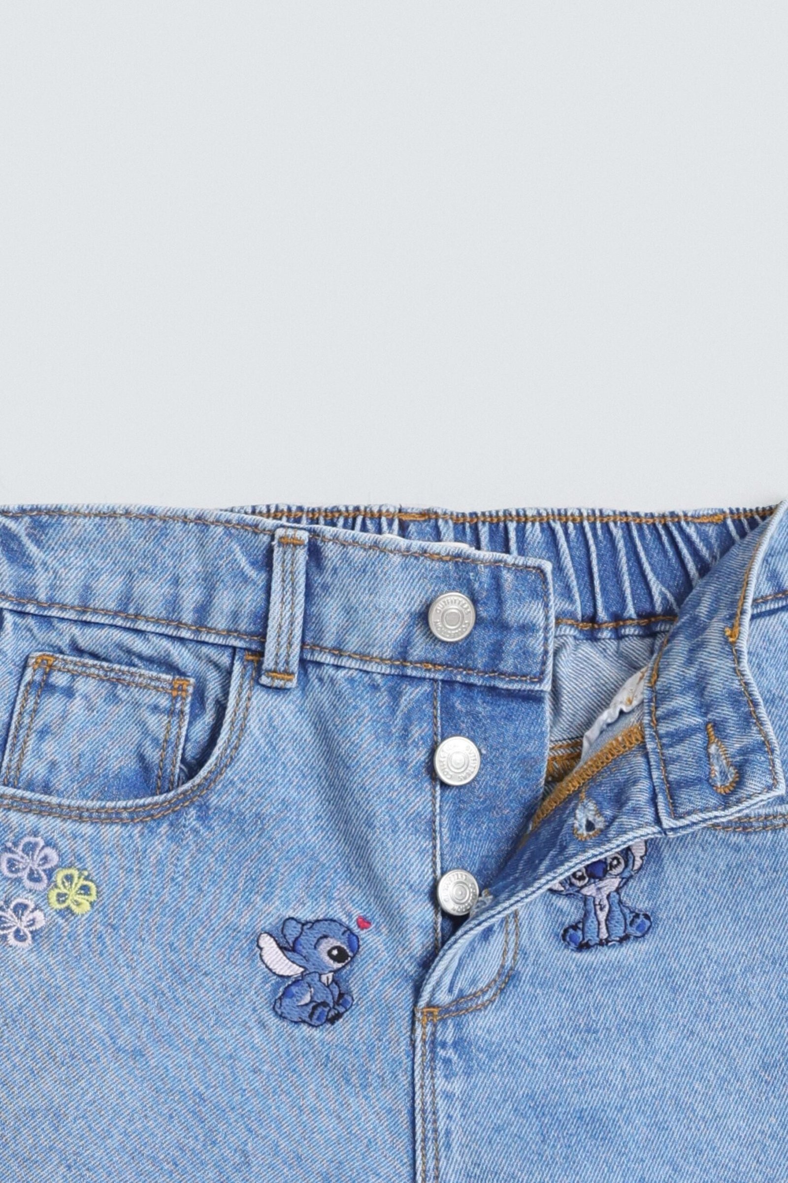 Embroidered Denim Shorts - Image 2
