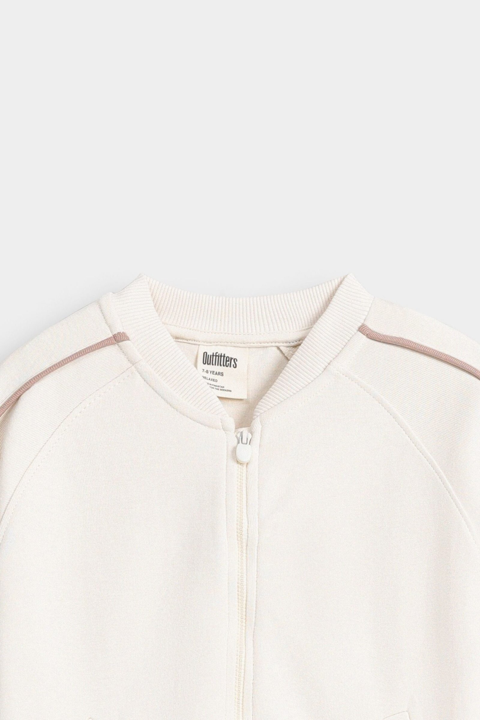 Raglan Sweatshirt With Piping Detail - Image 2