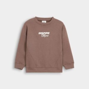 Slogan Print Cut & Sew Sweatshirt