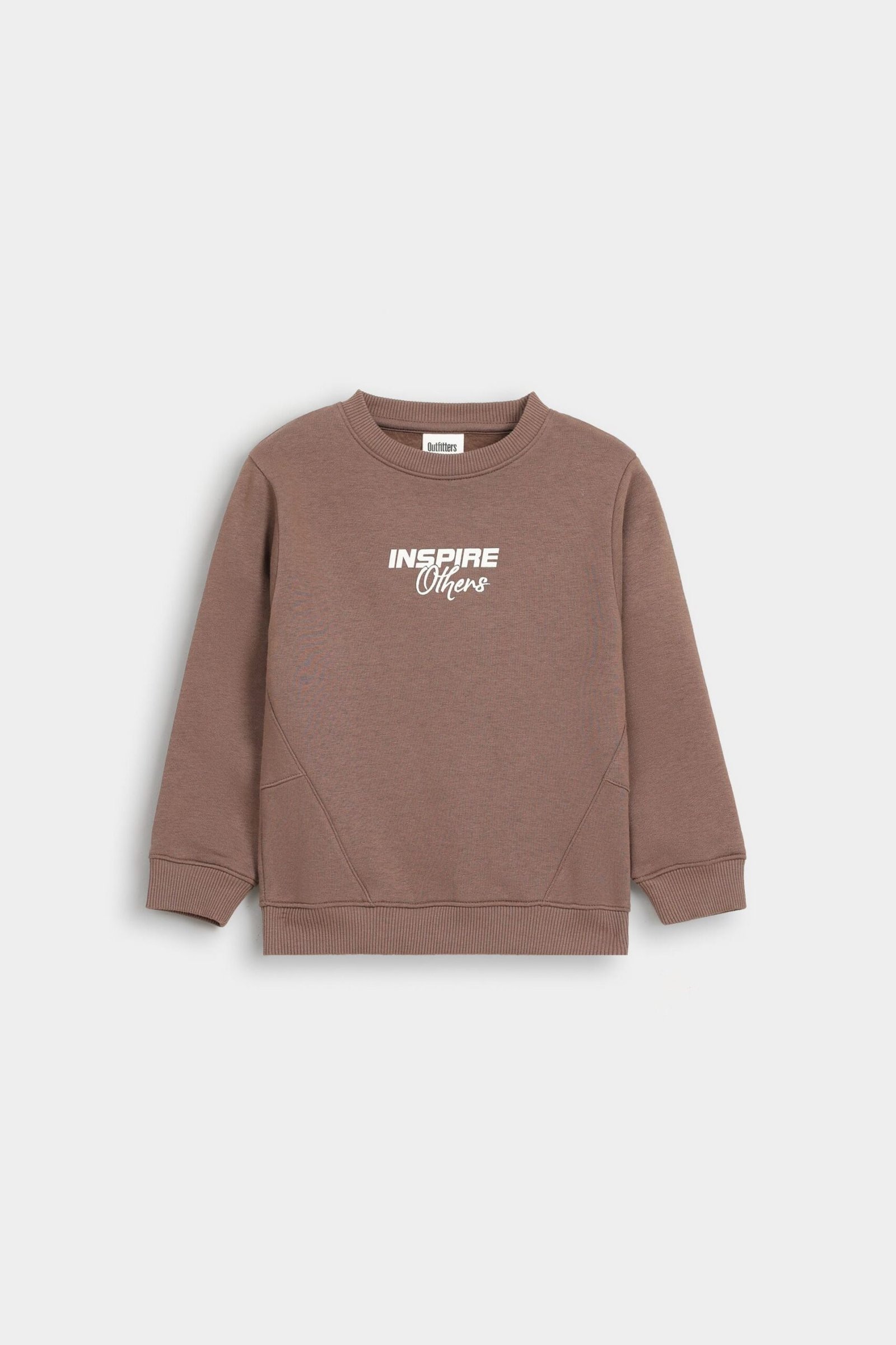 Slogan Print Cut & Sew Sweatshirt
