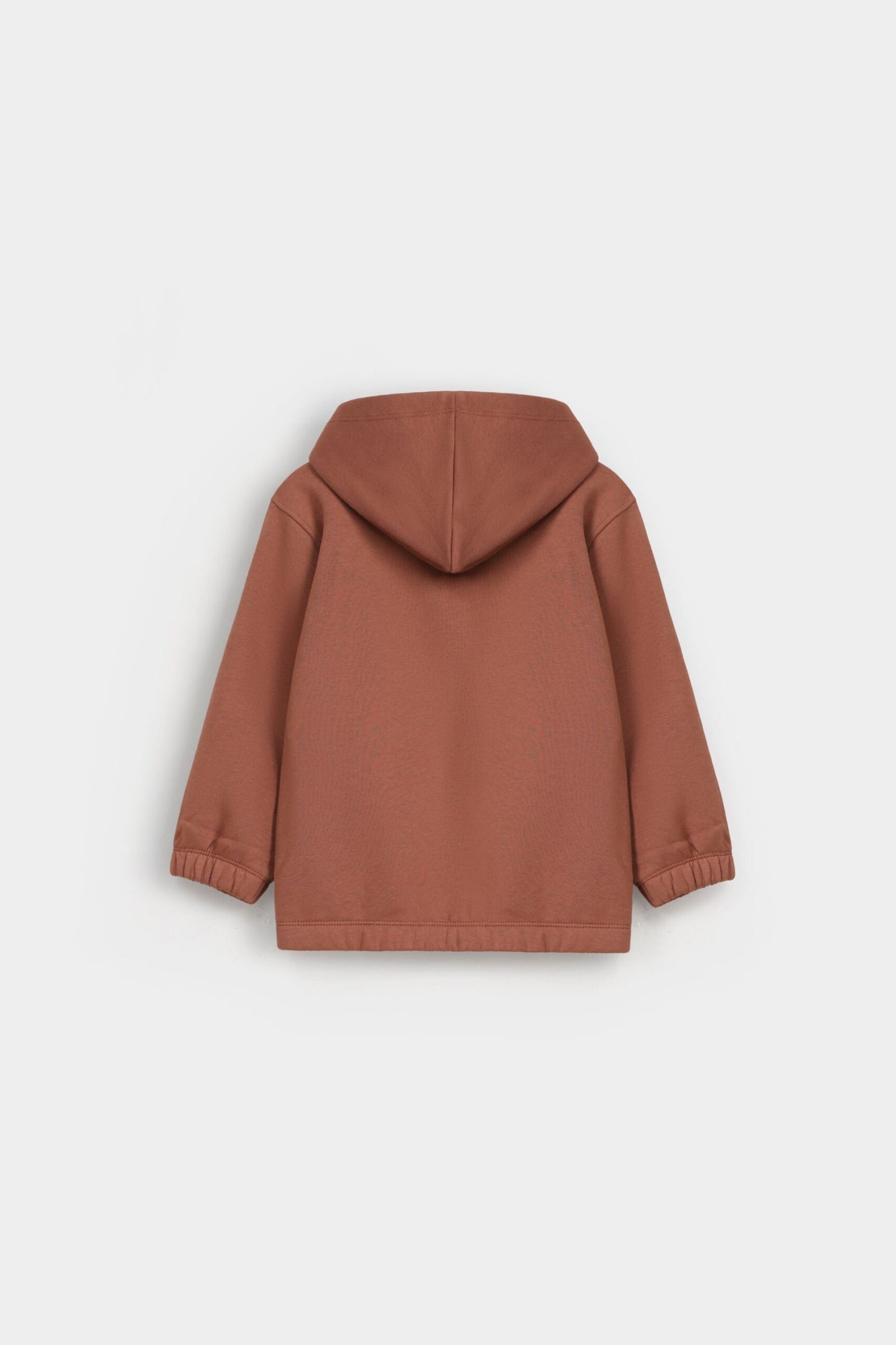 Slogan Print Zipper Hood - Image 3