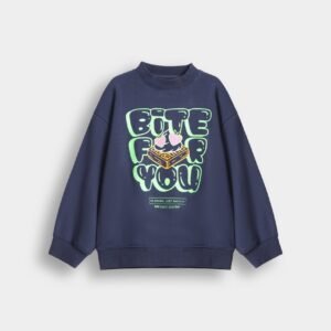 Graphic Mock-Neck Sweatshirt