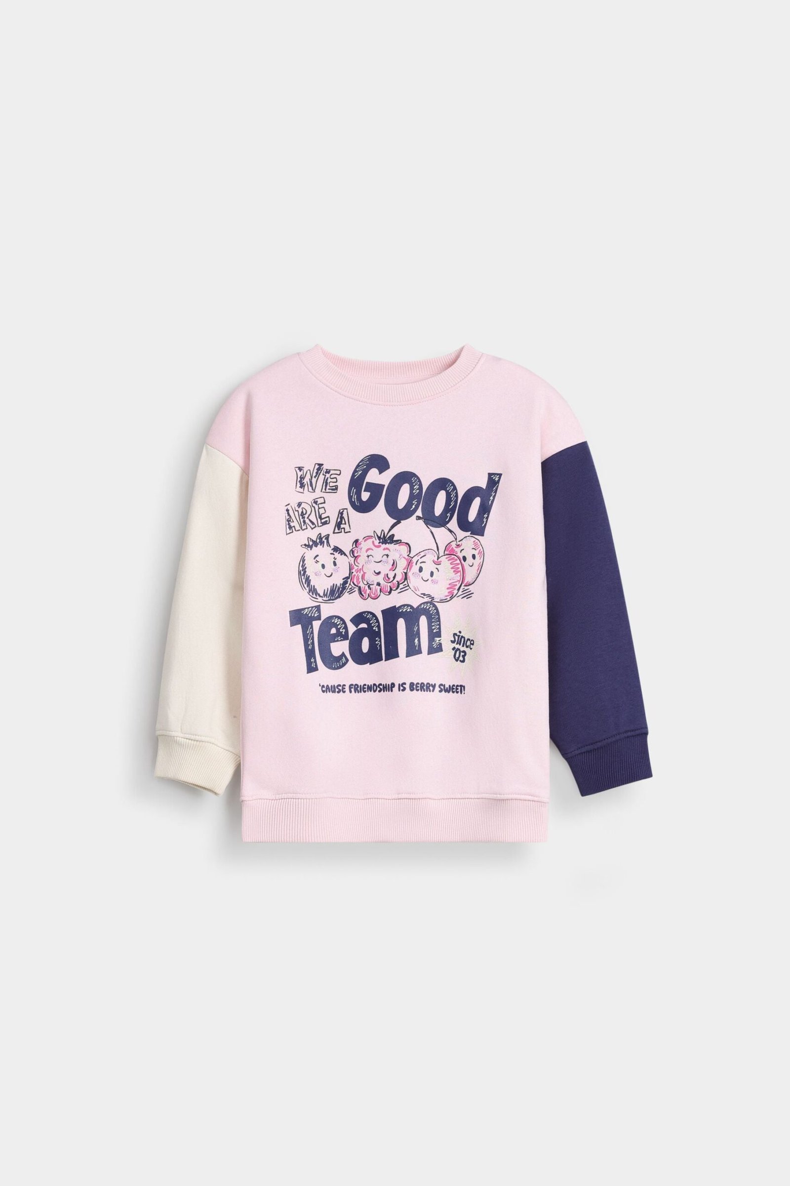Contrast Sleeves Graphic Sweatshirt