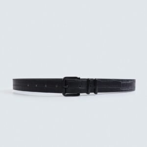 Textured Faux Leather Belt