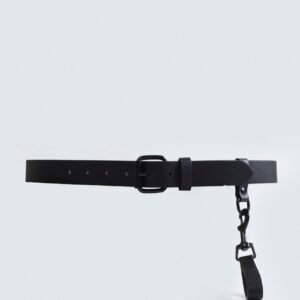 Faux Leather Belt With Utility Loop