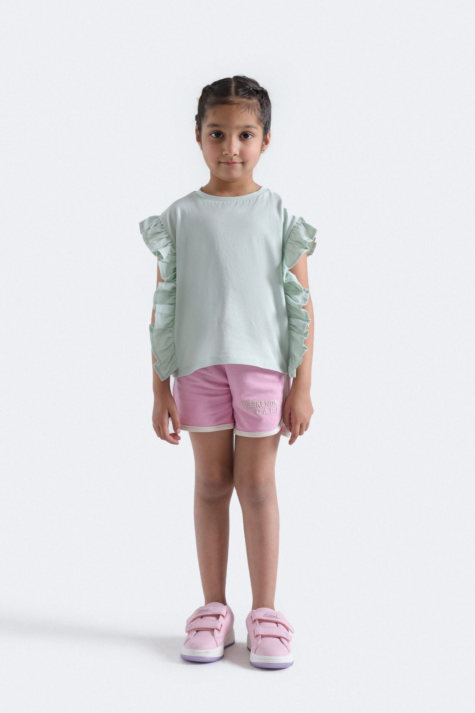 Contrast Tapping Knit Shorts - Image 4