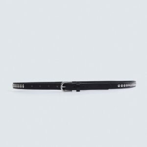 Faux Leather Studded Belt