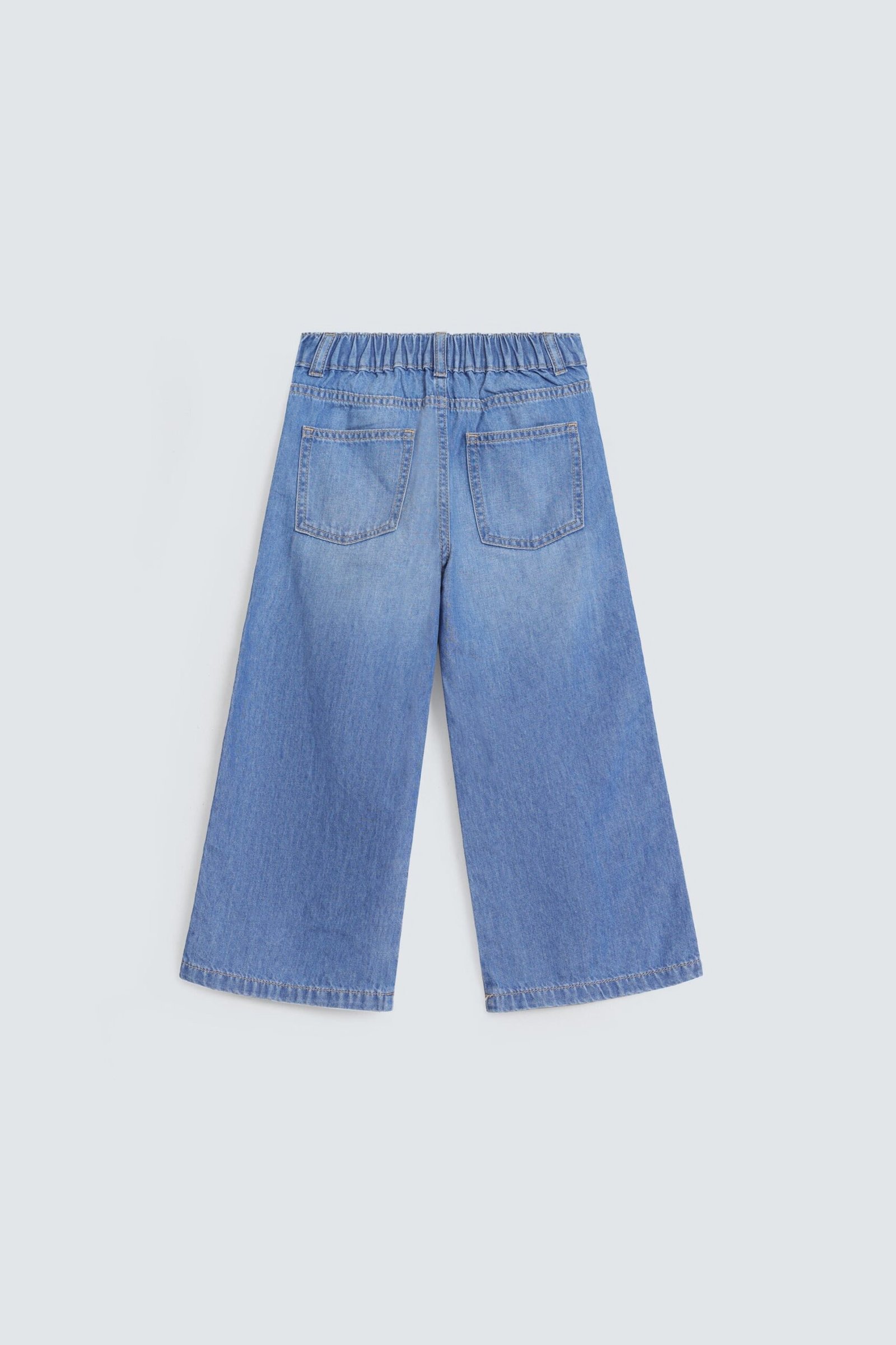 Wide Leg Jeans With Lace Detail - Image 4