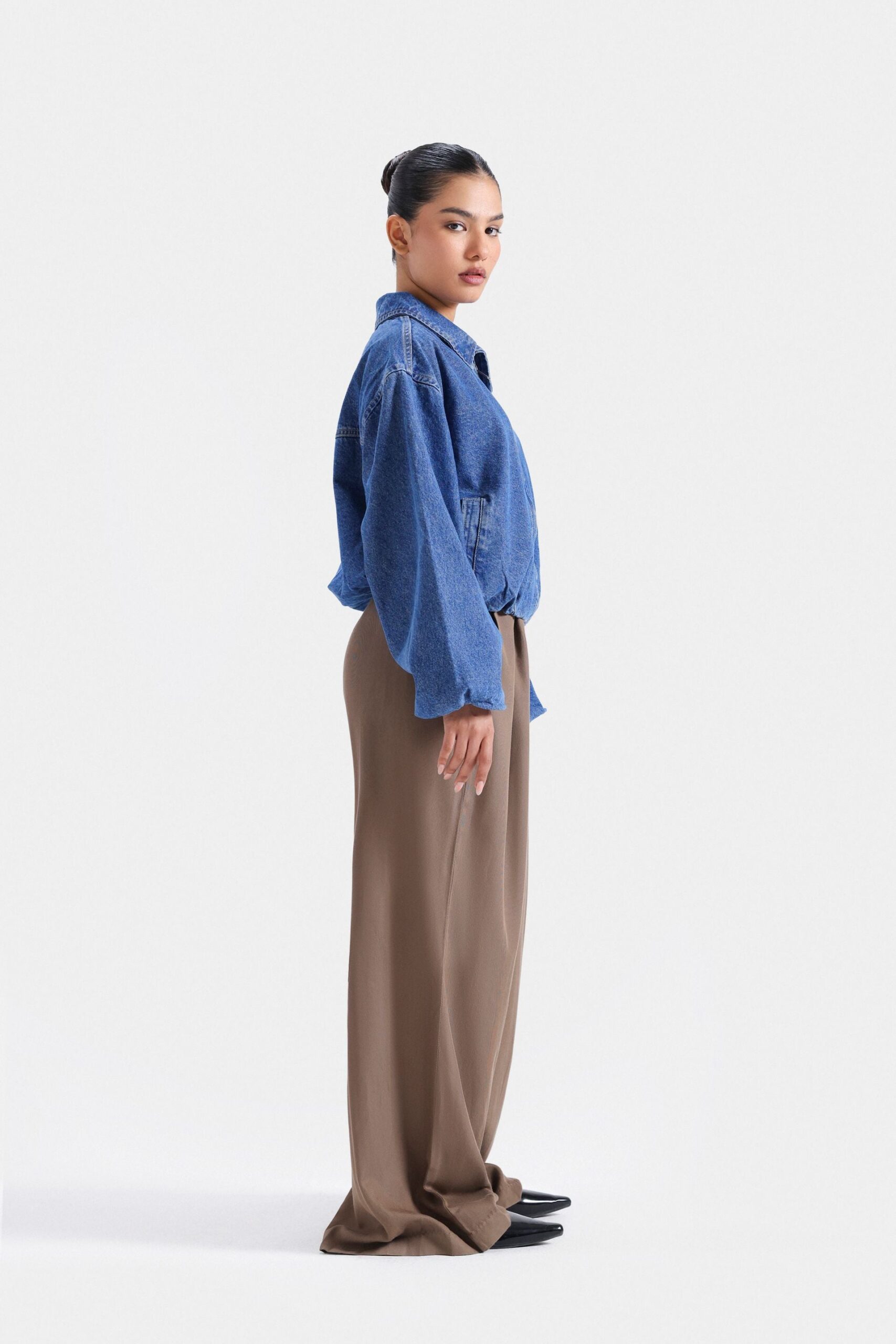 Super Cropped Denim Jacket - Image 3
