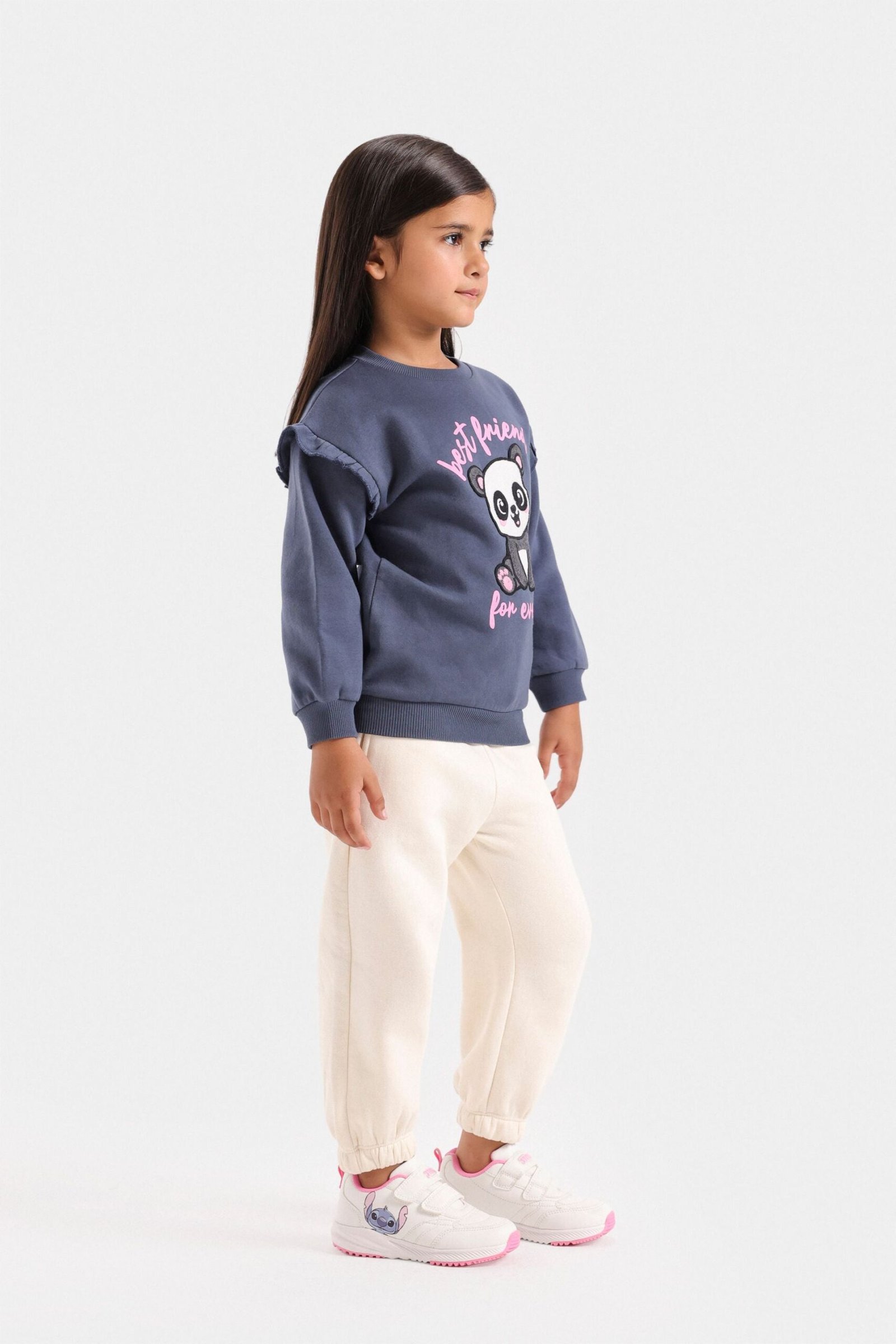 Embroidered Slogan Print Sweatshirt - Image 5