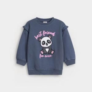 Embroidered Slogan Print Sweatshirt