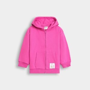 Zipper Hoodie With Label Patch