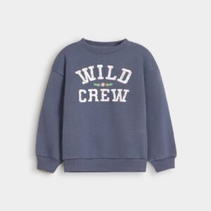 Embroidered Slogan Sweatshirt