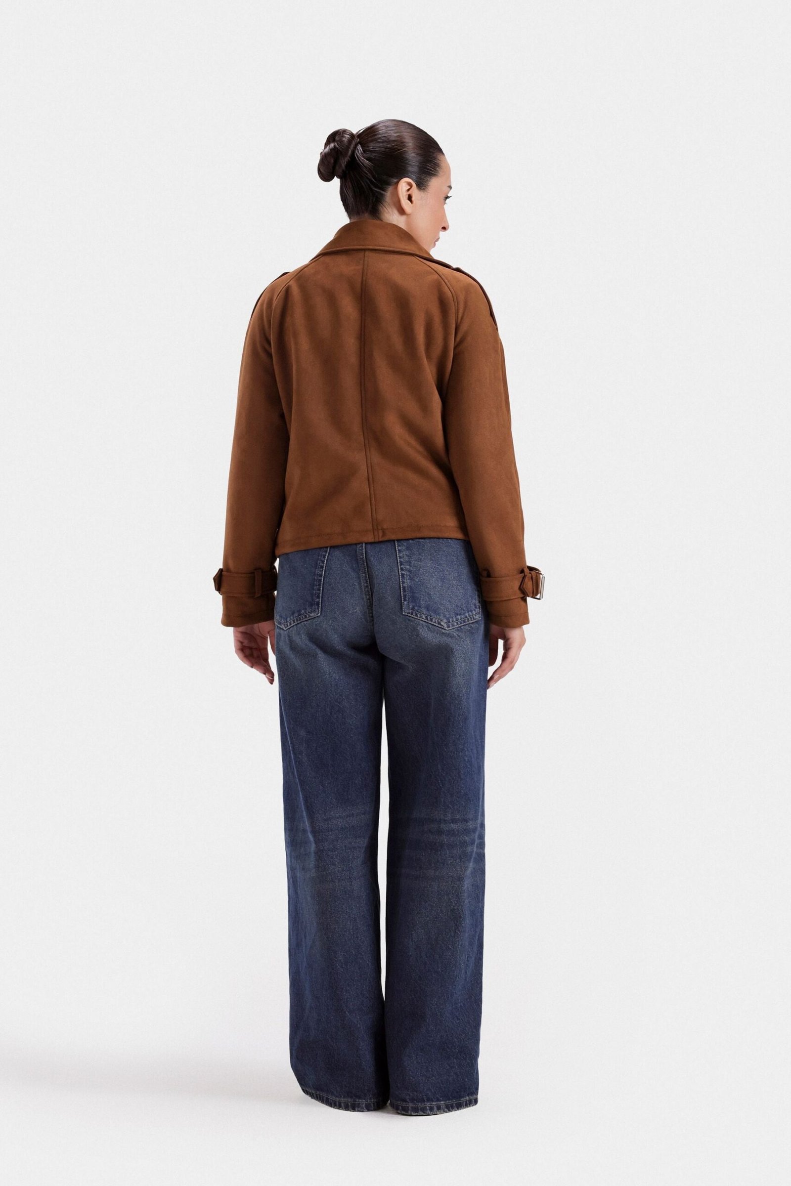 Super Cropped Suede Jacket - Image 12