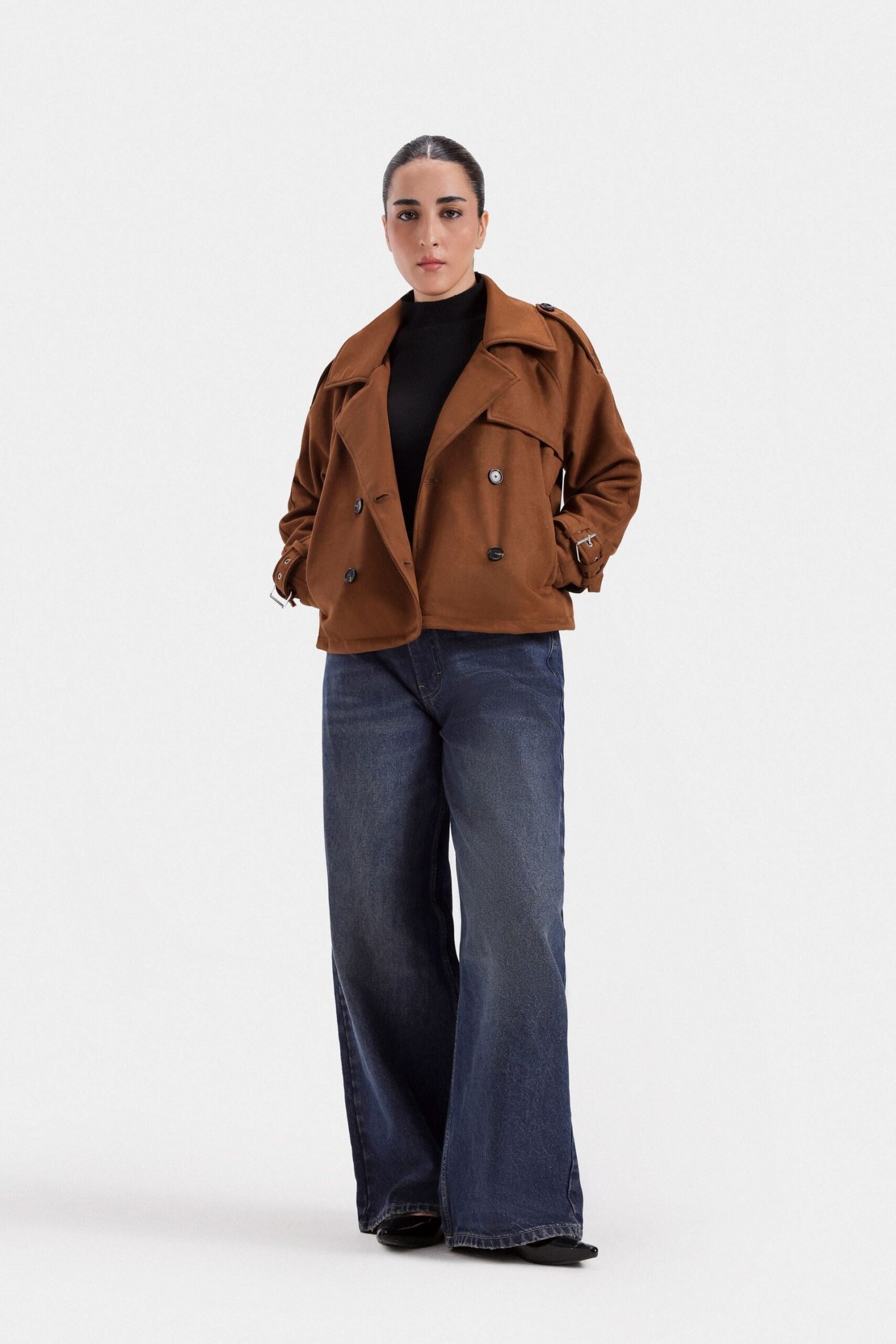 Super Cropped Suede Jacket - Image 8