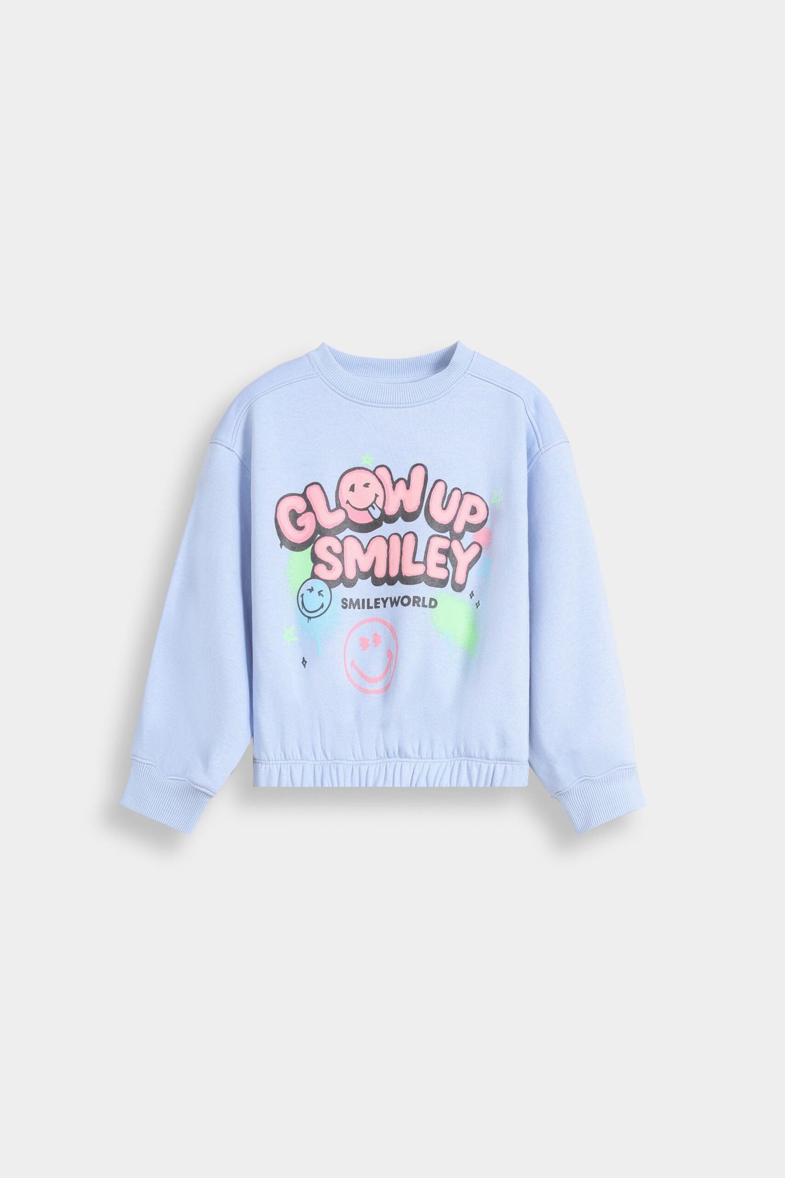 Cropped Slogan Print Sweatshirt