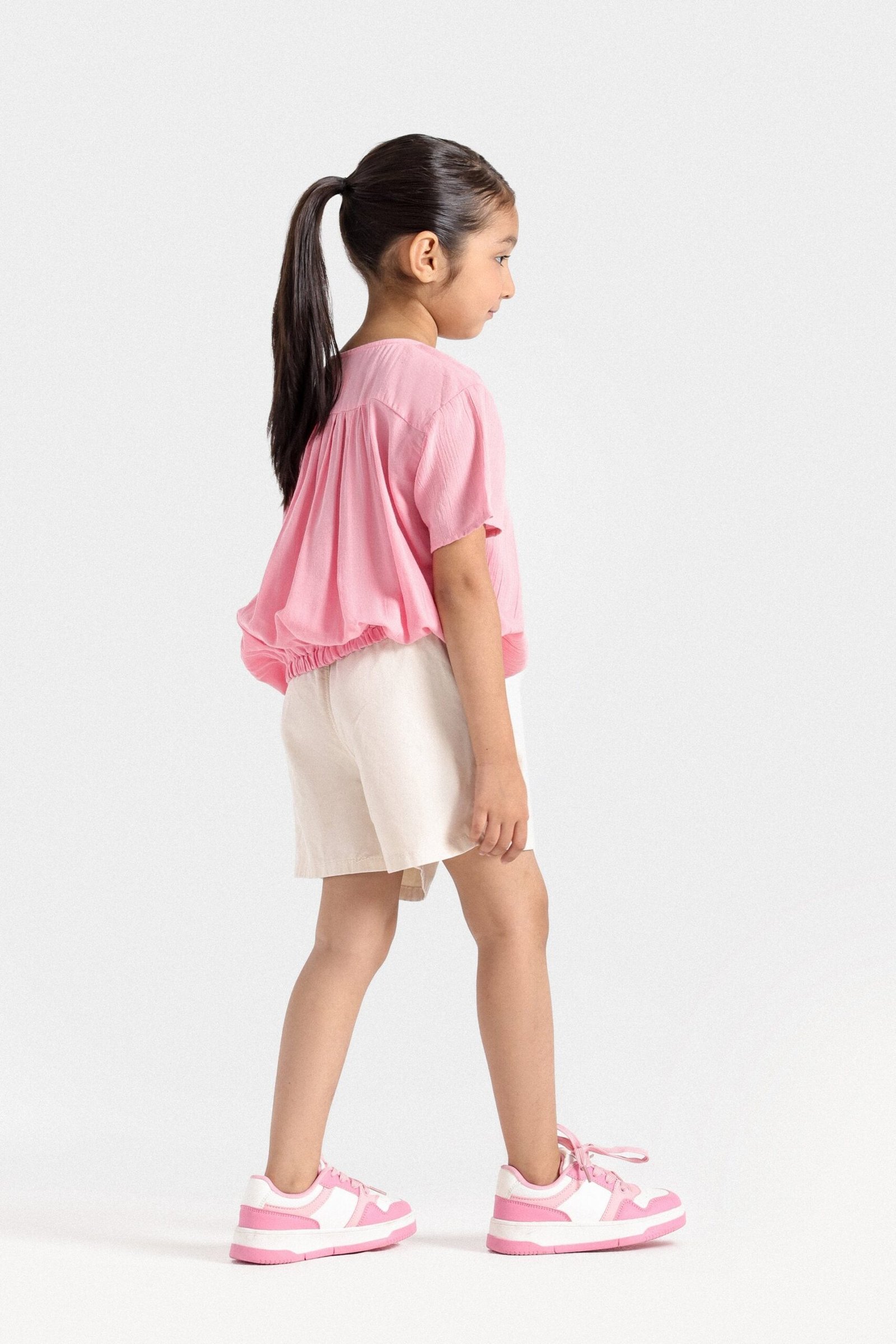 Pleated Blouse With Knot - Image 11