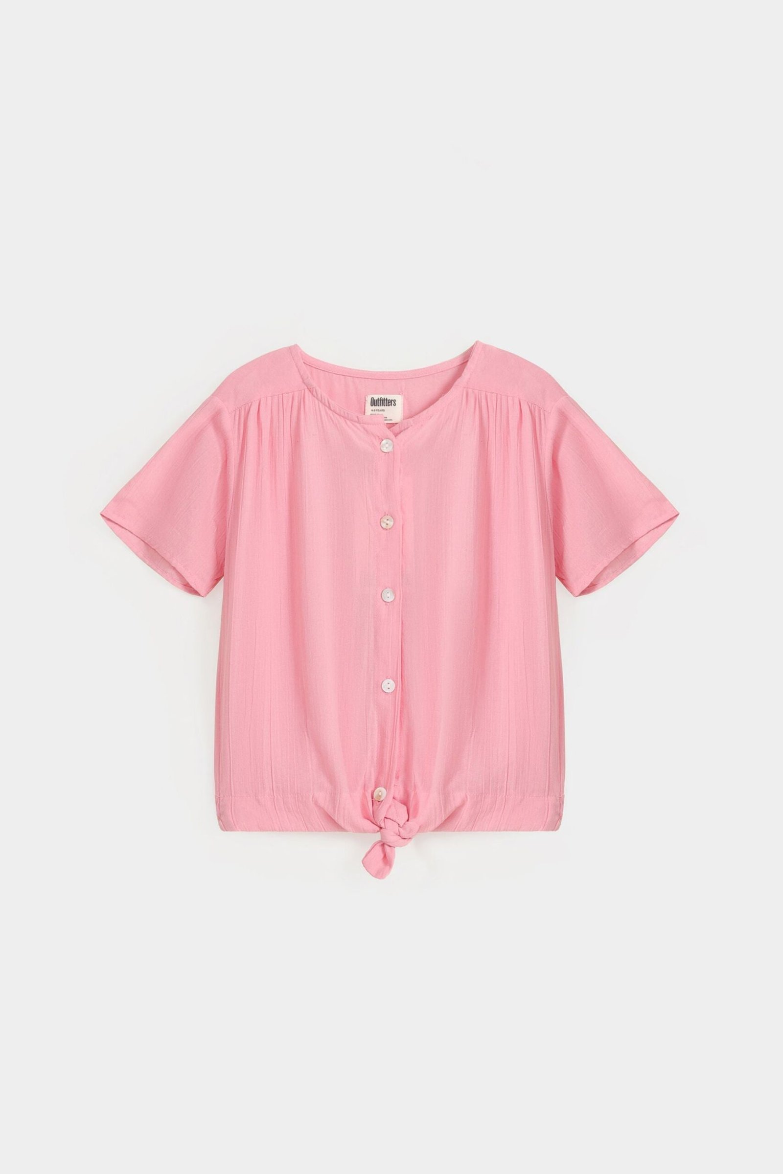 Pleated Blouse With Knot - Image 7