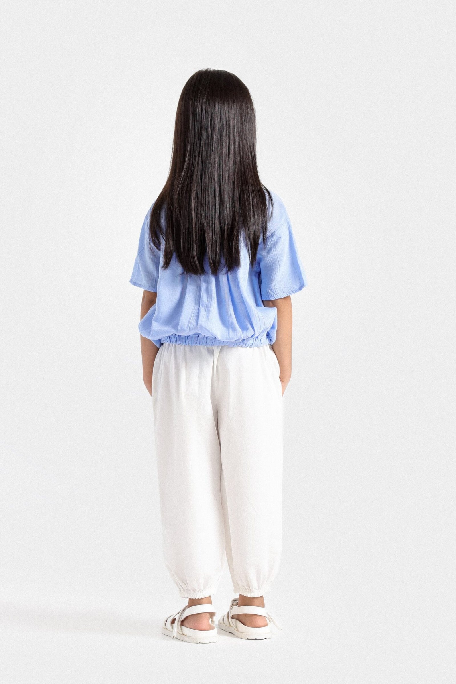 Pleated Blouse With Knot - Image 5