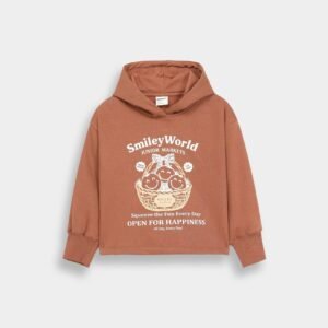 Cropped Graphic Hoodie