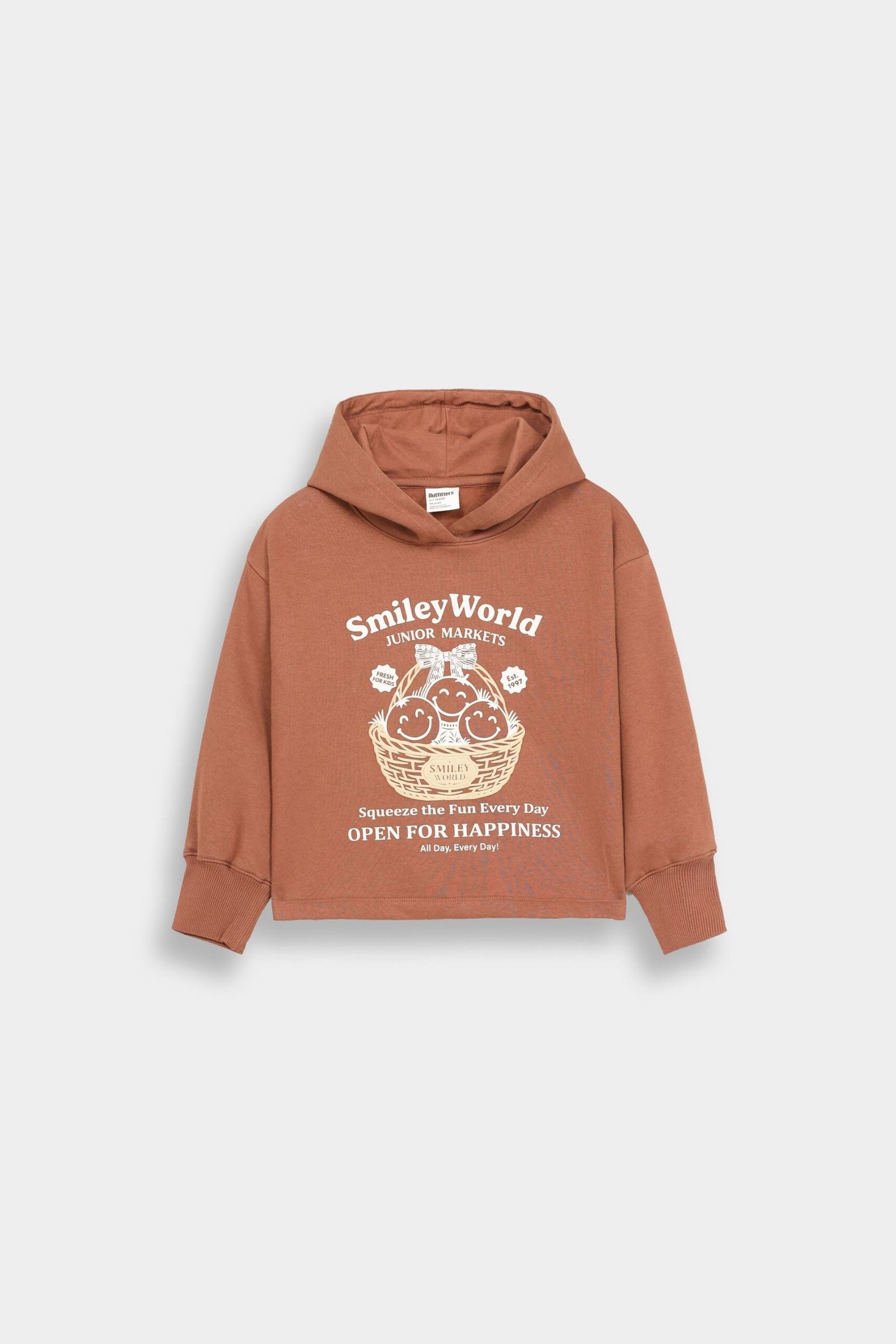 Cropped Graphic Hoodie
