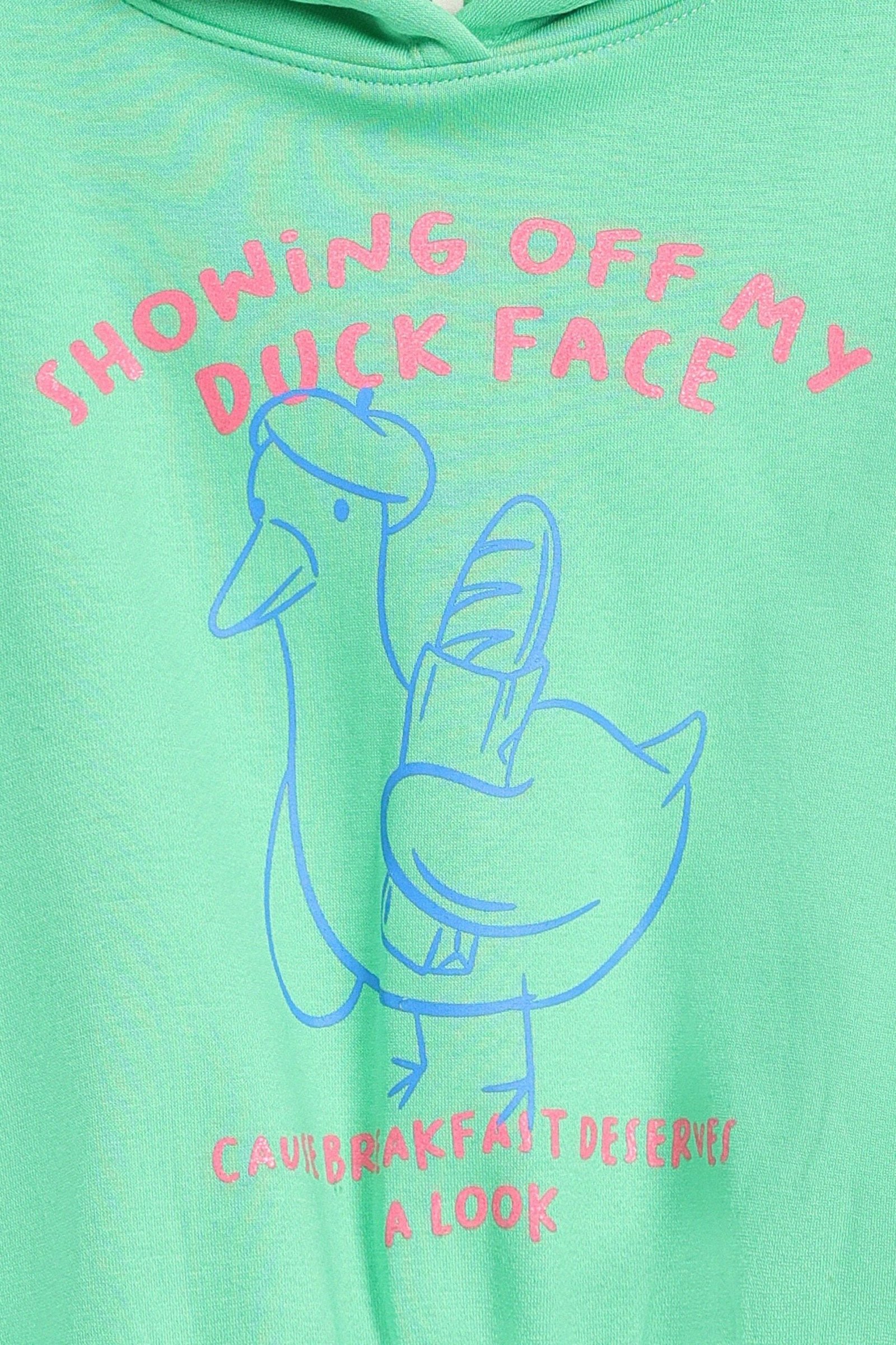 Cropped Graphic Hoodie - Image 2