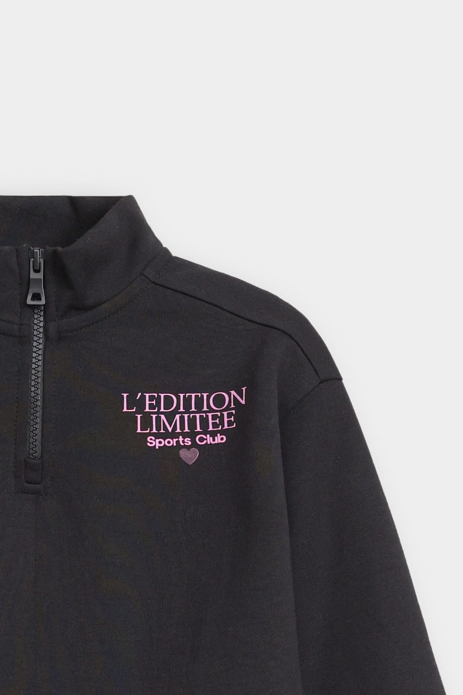 Cropped Quarter Zip-Up Sweatshirt - Image 2