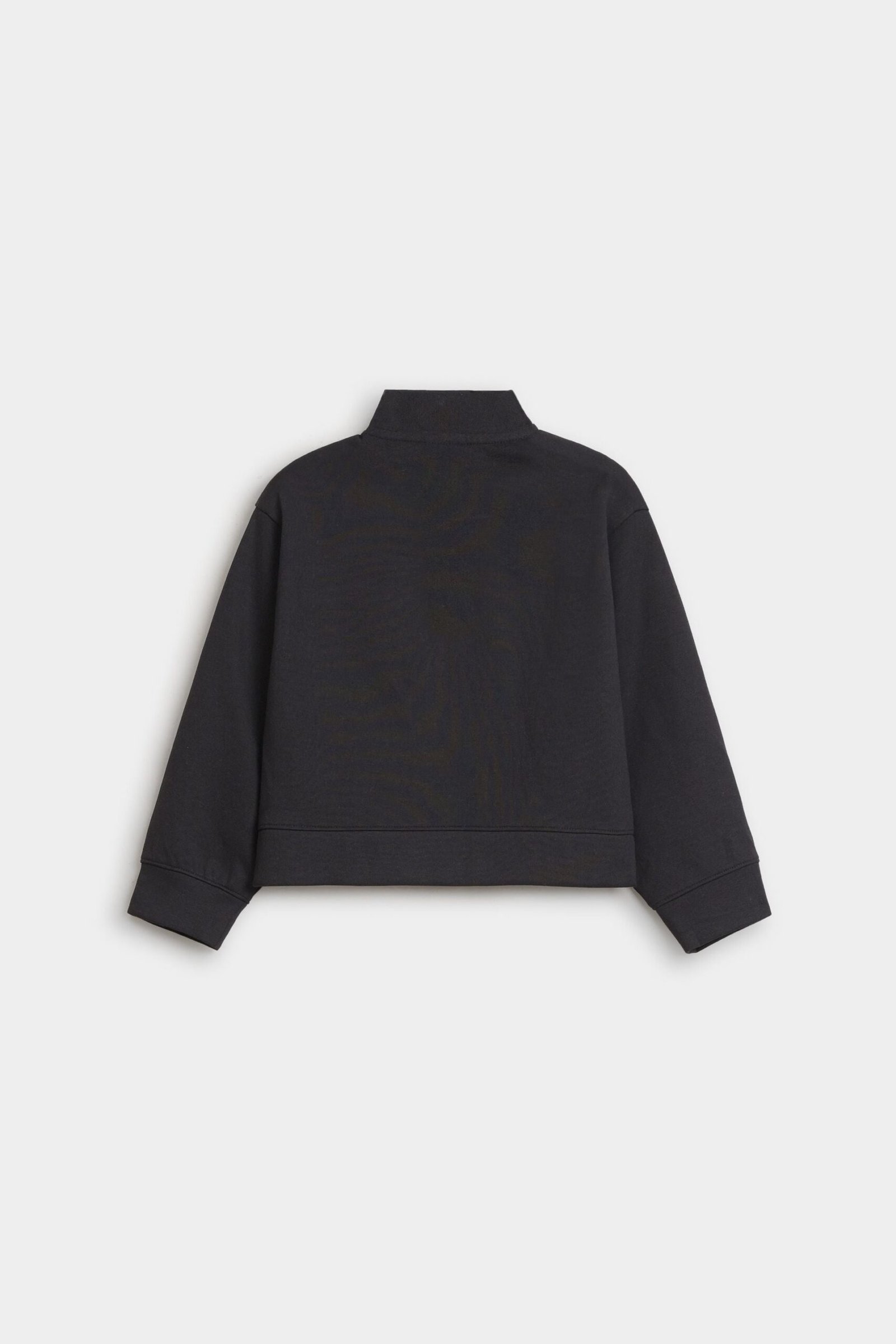 Cropped Quarter Zip-Up Sweatshirt - Image 3