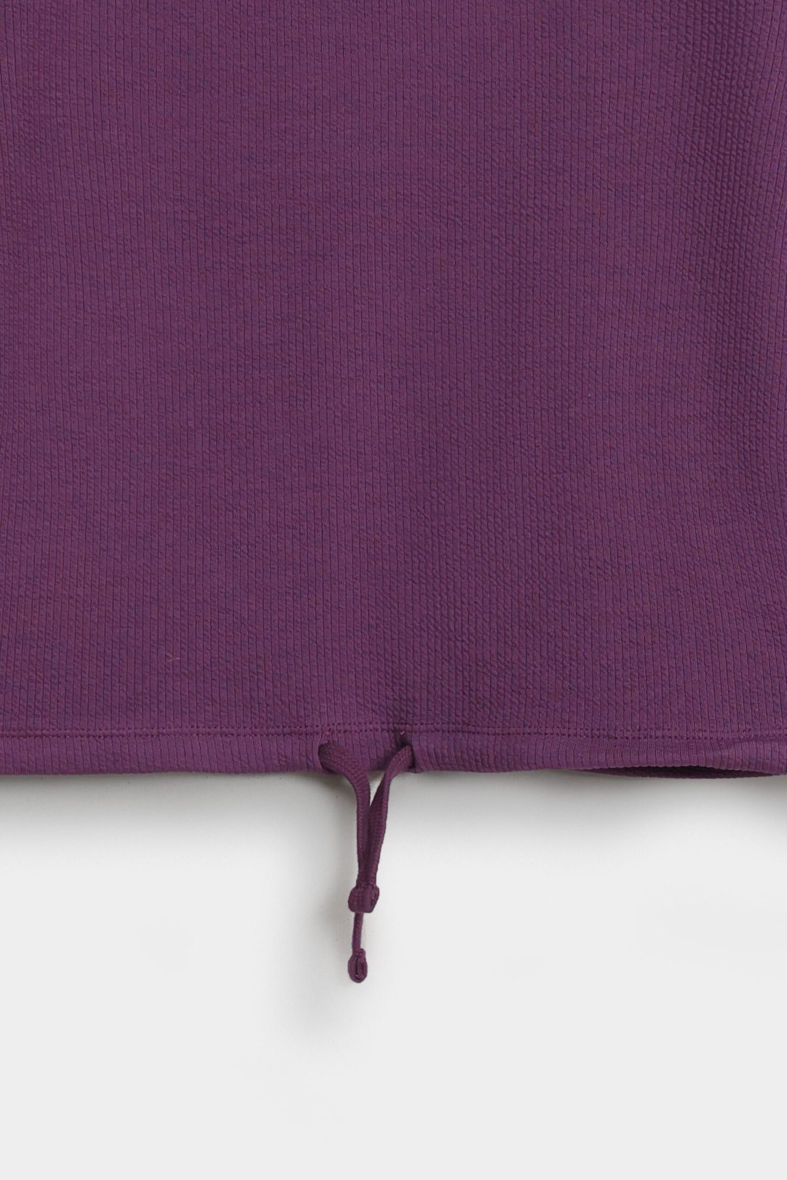 Cropped Sweatshirt With Elasticated Hem - Image 2