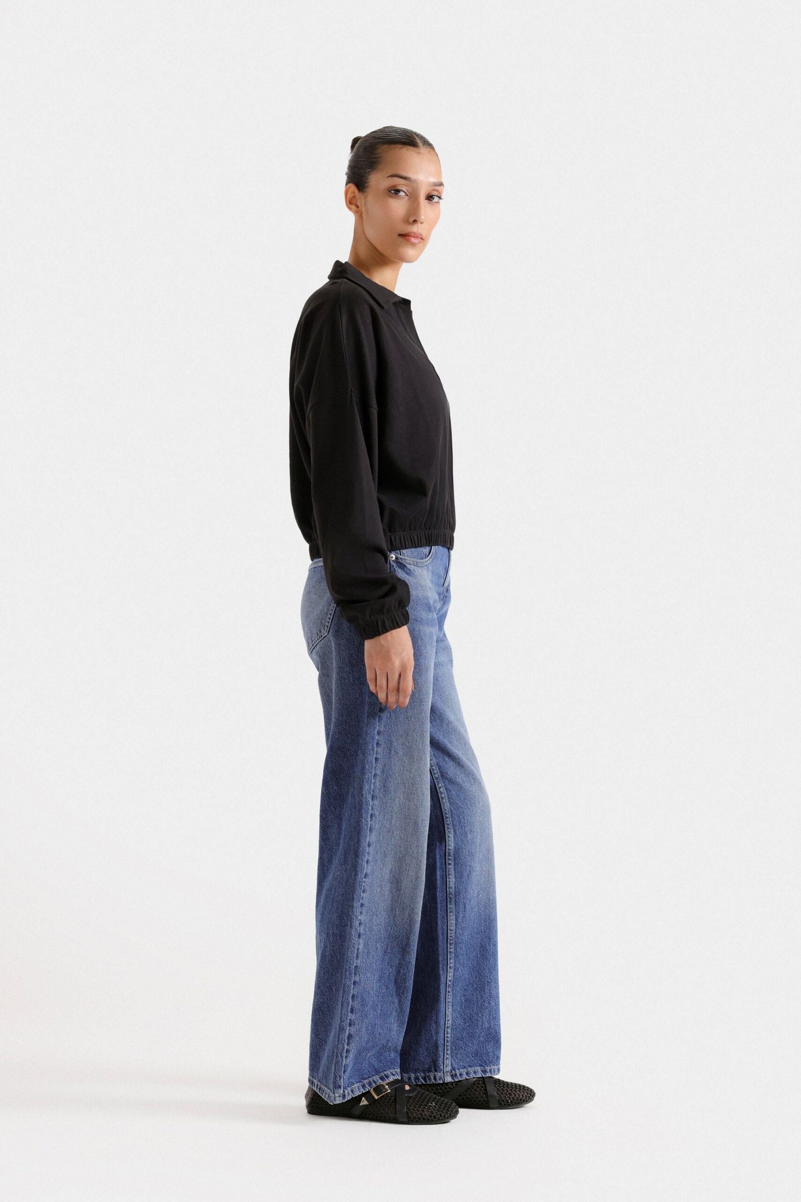 Super Cropped Polo Sweatshirt - Image 9
