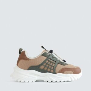 Multi-Piece Mesh Sneakers