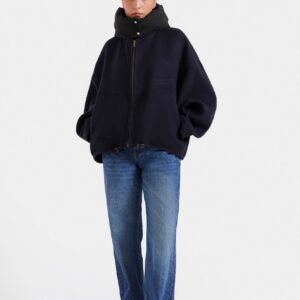 Woolen Zipper Jacket with Hood