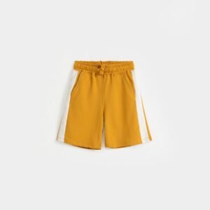 Knitted Shorts With Side Contrast Panel