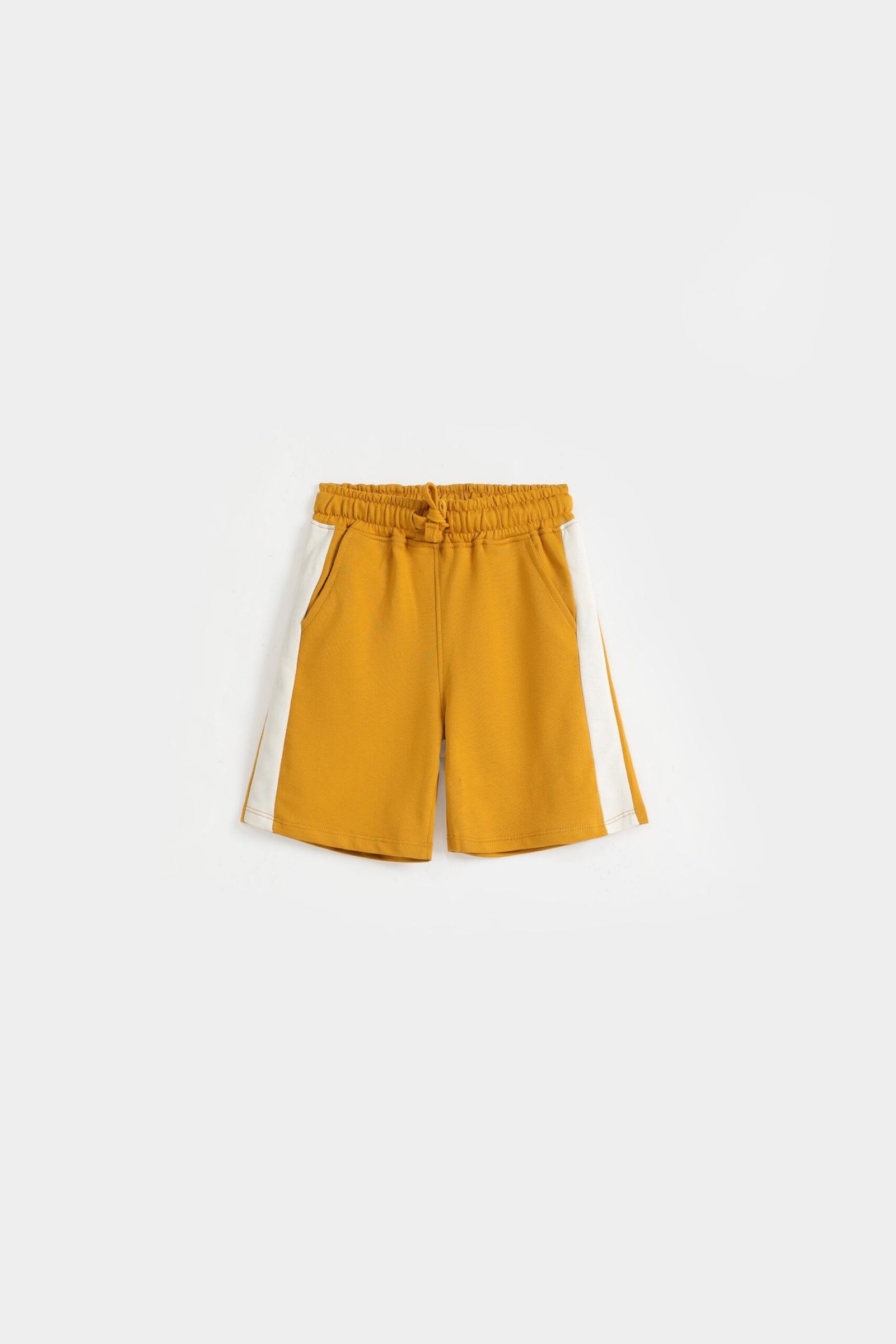 Knitted Shorts With Side Contrast Panel