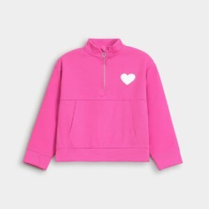 Graphic Quarter Zip-Up Sweatshirt